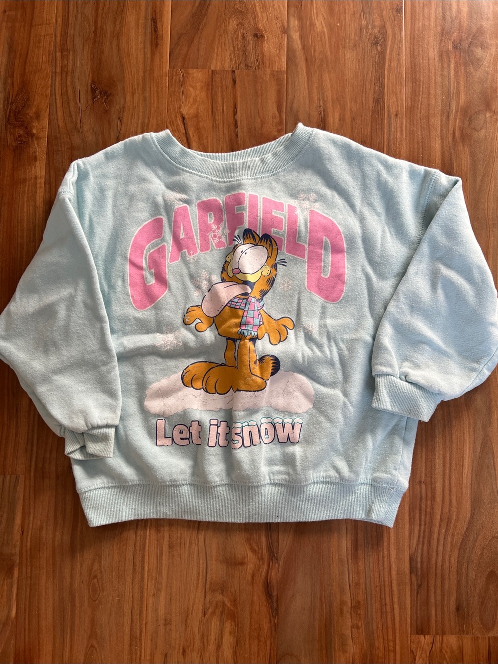 Garfield Light Blue Toddler Sweatshirt - 'Let It Snow' Graphic
